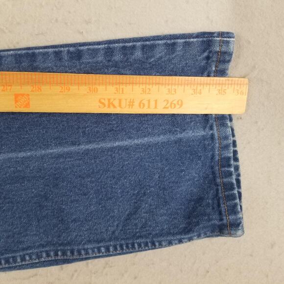 Wrangler Jeans Mens 40x34 Blue Cowboy Cut Original Fit Straight Leg Denim 13MWZ - Picture 11 of 13